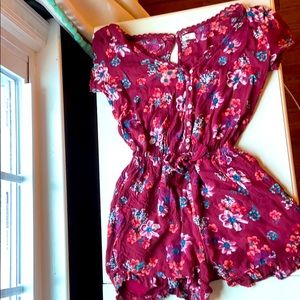 cute maroon romper for teens very good quality